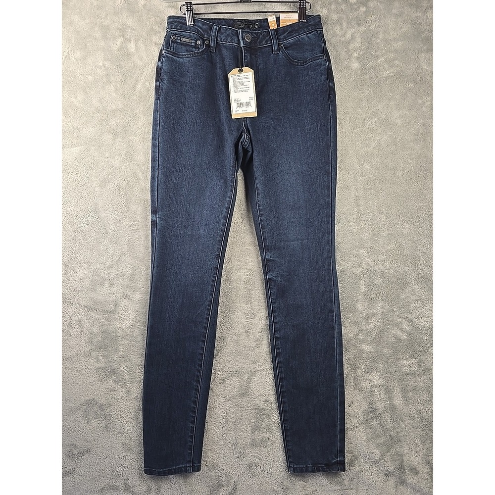 prAna Sienna Jeans Skinny Stretch Womens‎ Size 8 Deep Blue Denim Fitted